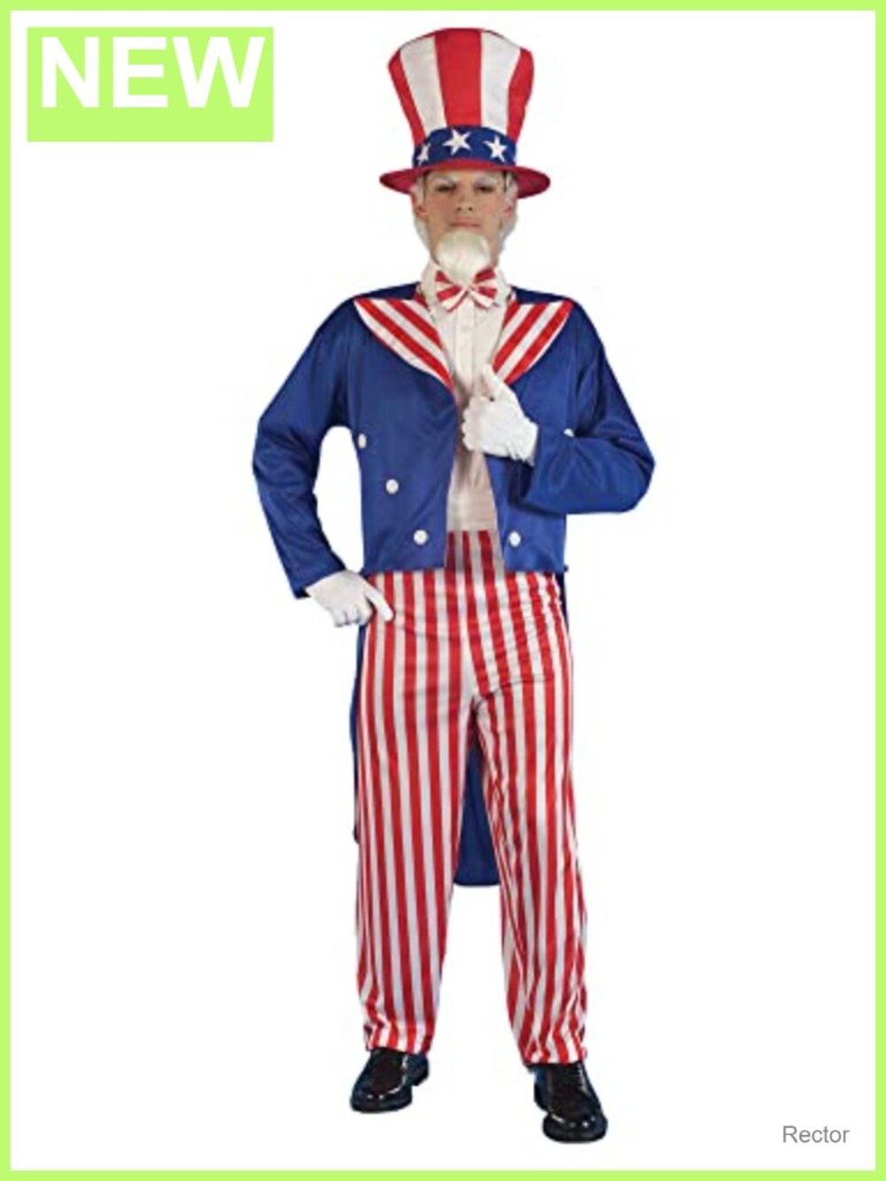 Uncle Sam Costume Men's Standard Hat Bowtie Jacket Pants